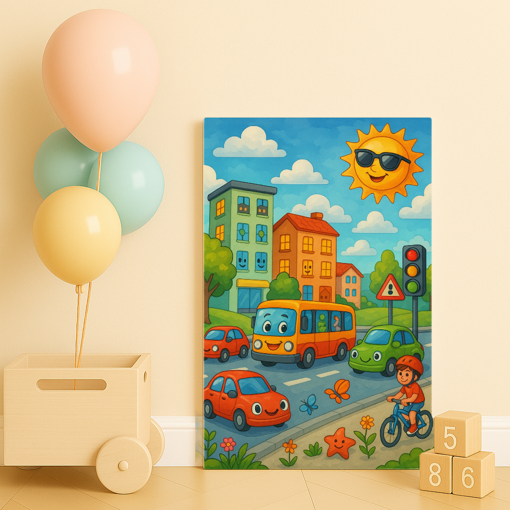 Güneşli Şehir - Sayılarla Boyama Seti