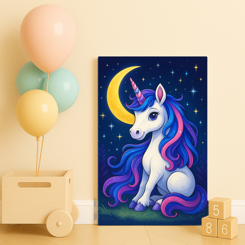 Ay Işığı Unicorn - Sayılarla Boyama Seti