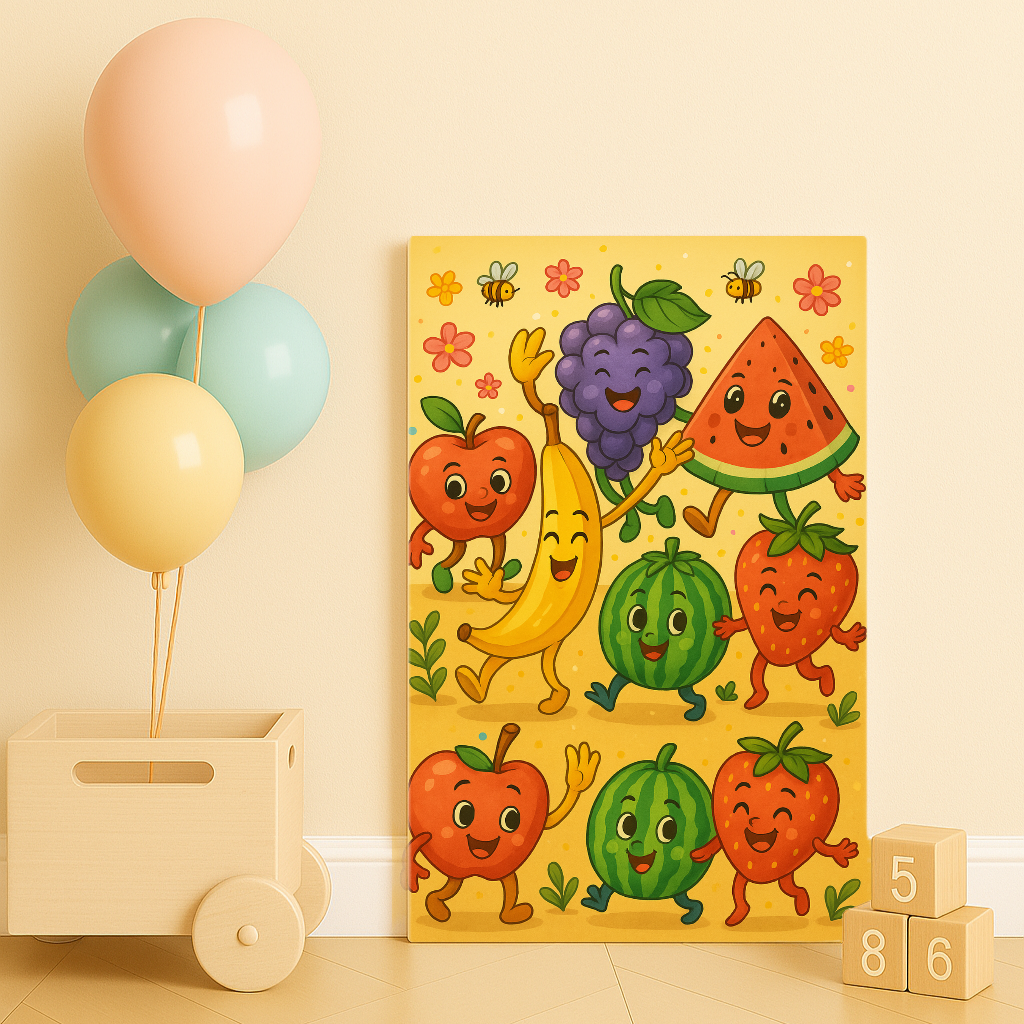 Neşeli Meyveler - Sayılarla Boyama Seti